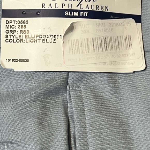 Ralph Ralph Lauren Comfort Flex Dress Pants Flat Front Slim-Fit Trousers W40 L32 - Picture 5 of 8